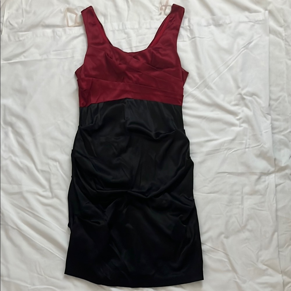 Chic Black and Red Mini Dress